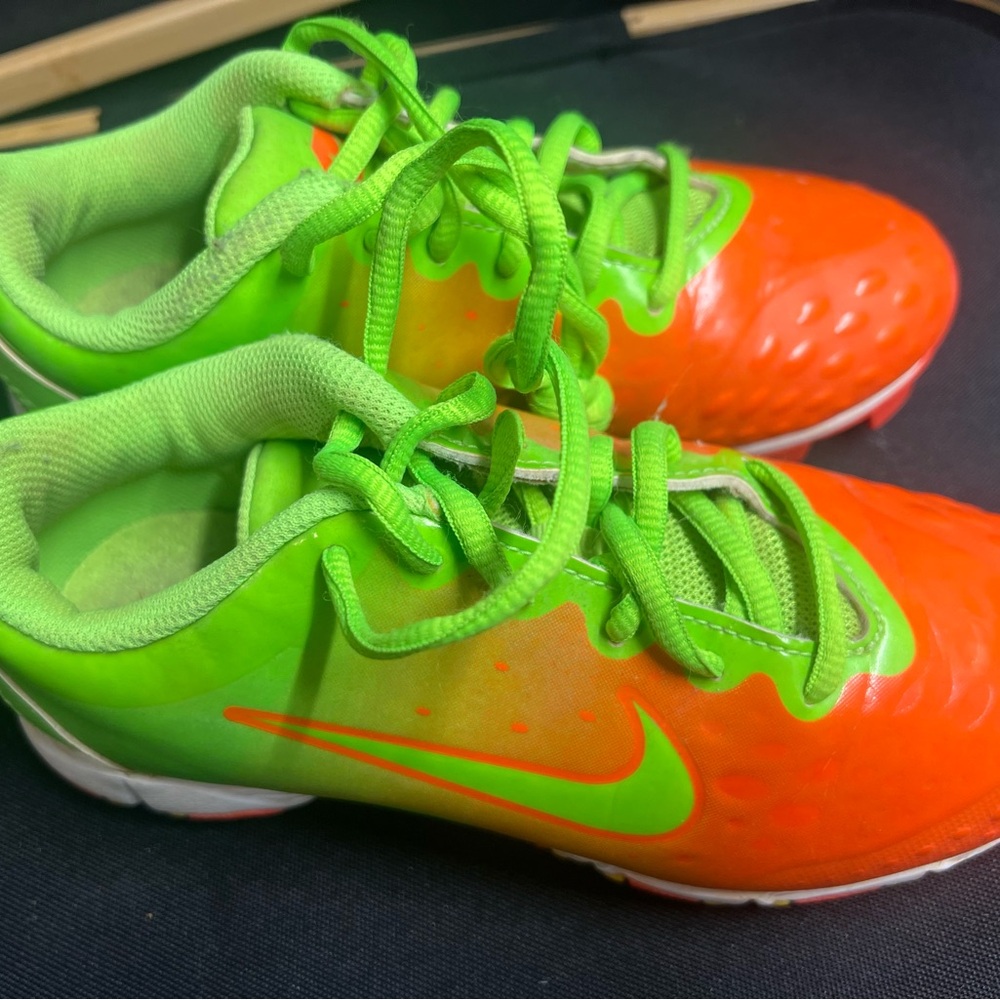 Nike Kids' Neon Green and Bright Orange Soccer cleats